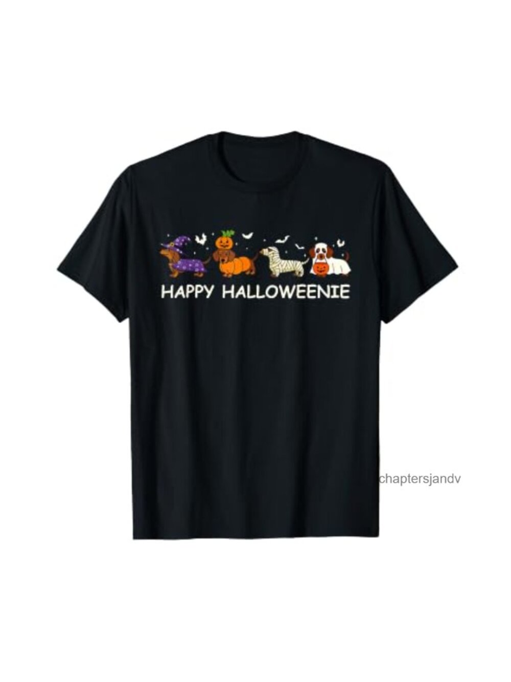 Halloweenie Dachshund Witch Graphic T-Shirt Cute Dog Lover Tee